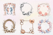 Coquette Coastal Summer Frame Bundle, an Illustration by CreationArt (Thumbnail 3 of 5)