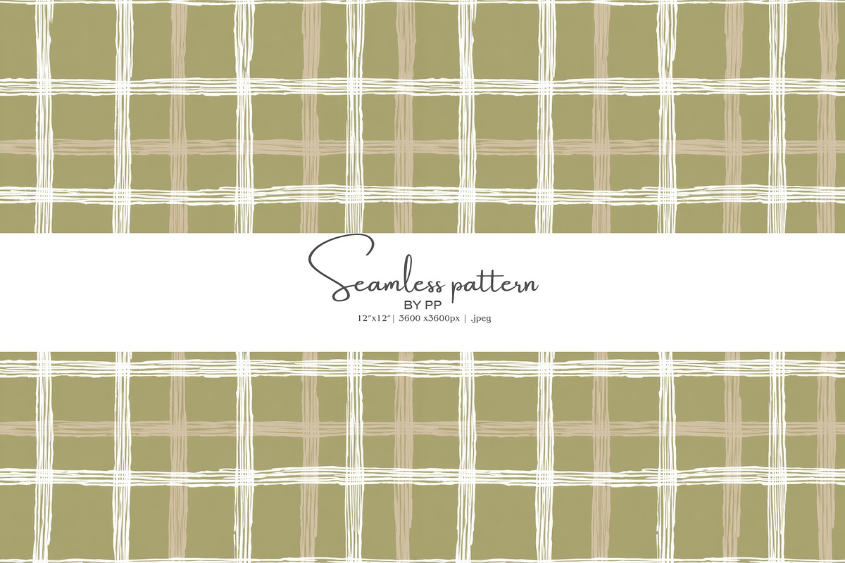neutral plaid seamless pattern, a Decorative Illustration by Pink Studio Art (Photo 1 of 5)