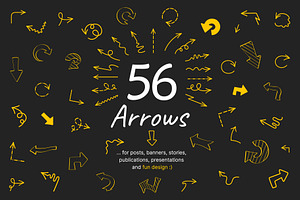 56 Hand Drawn Doodle Arrows