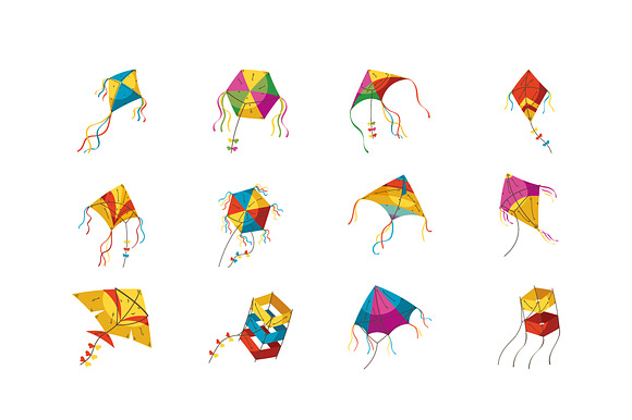 Colorful Kite Toy Illustration Se preview 4