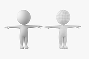 Cute Stickman in T-Pose CAT Rig, a Characters & Person 3D Model by VK Studio (Thumbnail 3 of 19)