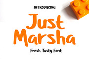 Just Marsha - Fresh Tasty Font, a Font by sancreastd. (Thumbnail 1 of 5)