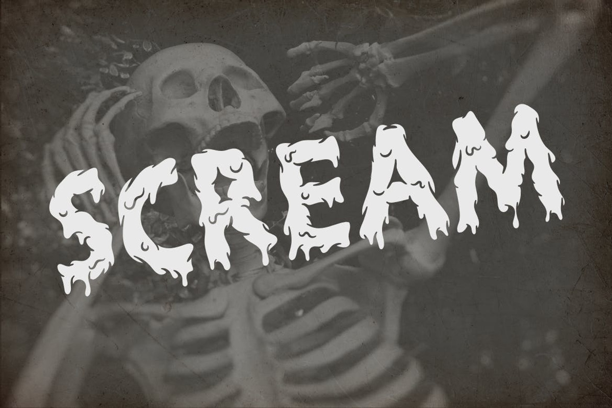 Flying Slime - Spooky Font, a Script Font by TokoPress (Photo 5 of 15)