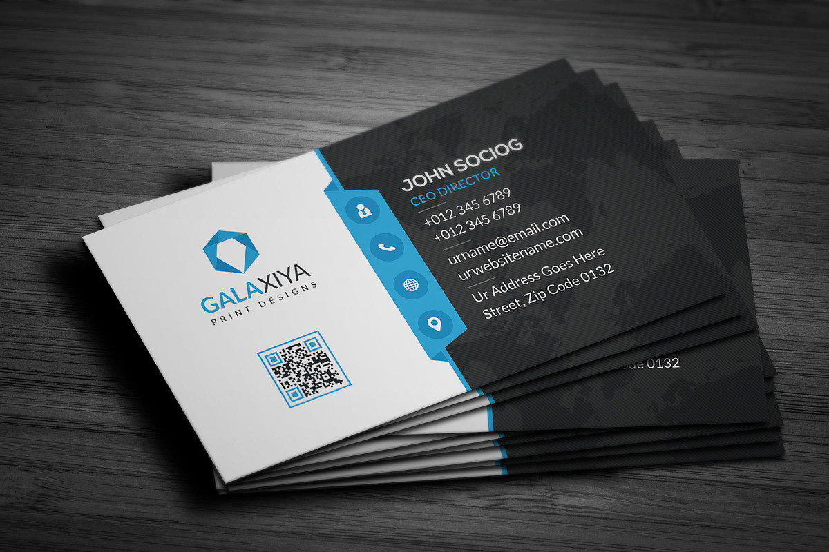 Modern Corporate Business Cards, a Business Card Template by Galaxiya (Photo 3 of 8)