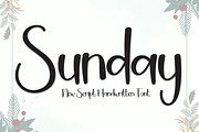 Sunday | Script Font, a Script Font by Scratchones (Thumbnail 1 of 8)
