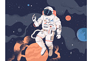 Astronaut exploring outer space, a Person Illustration by Good Studio (Thumbnail 1 of 3)