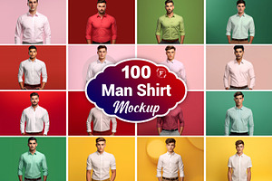 Man Shirt Mockup Picture Bundle