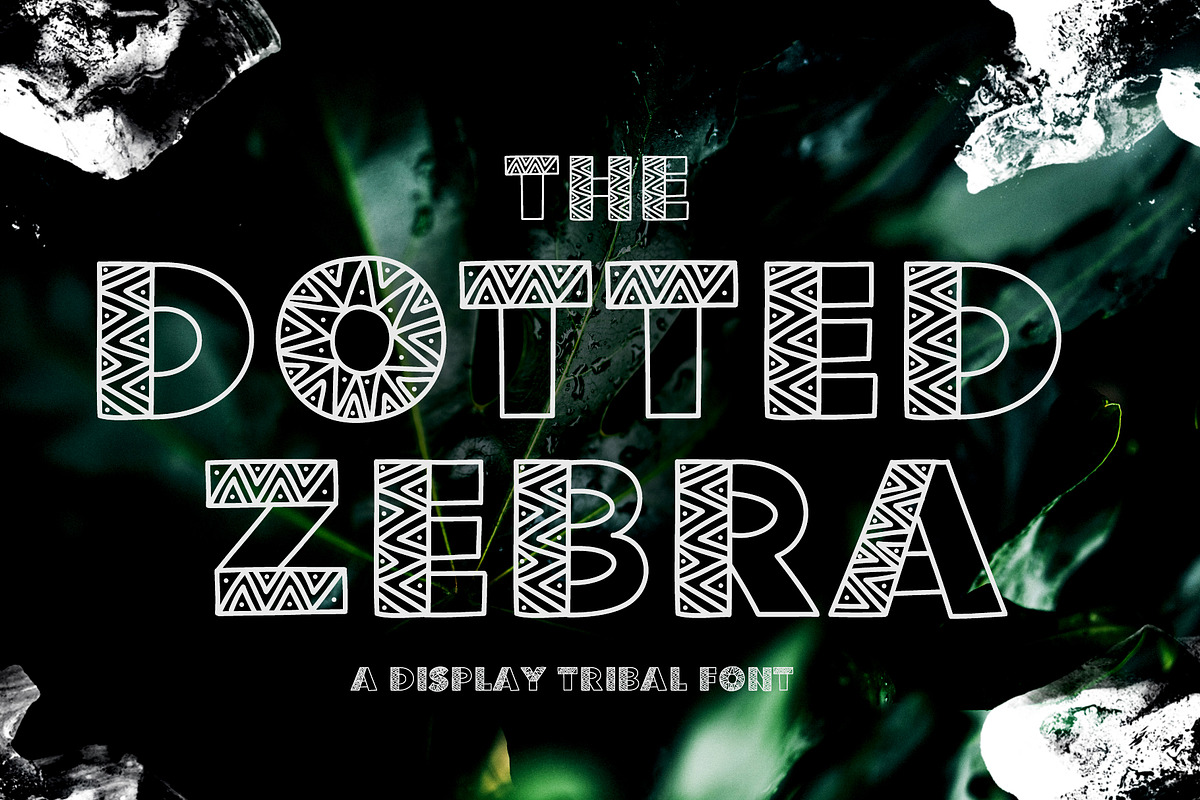 The Dotted Zebra Tribal Display Font