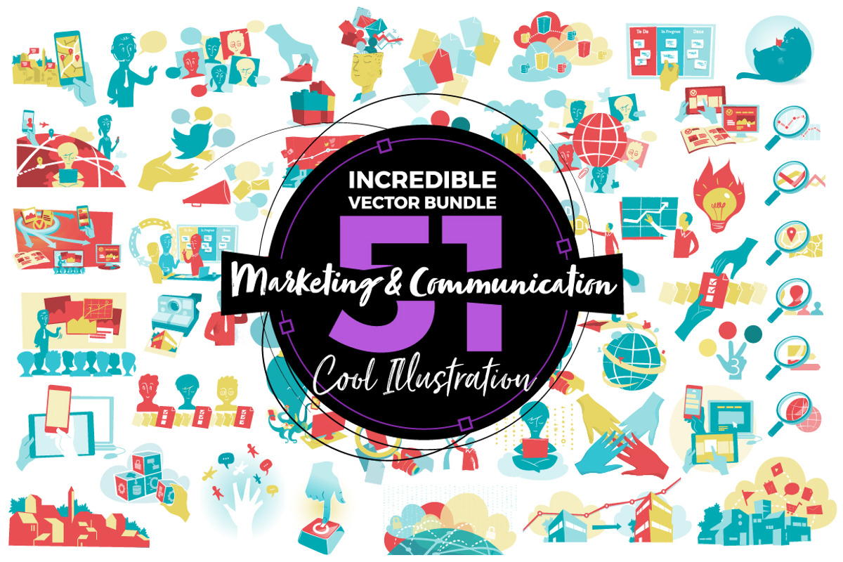 51 x Mktng & Communication Vectors, an Illustration by Hurcastock! (Photo 1 of 5)