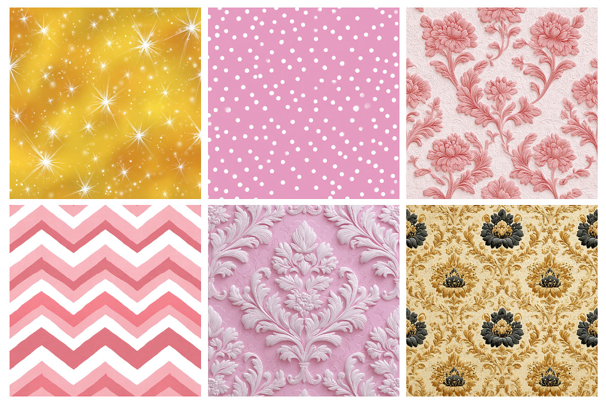 Princess in Roses Digital Papers., a Pattern Graphic by CitraGraphics (Photo 3 of 5)