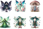 Whimsical Fairy Cliparts, a Seasonal Illustration by CreationArt (Thumbnail 4 of 5)