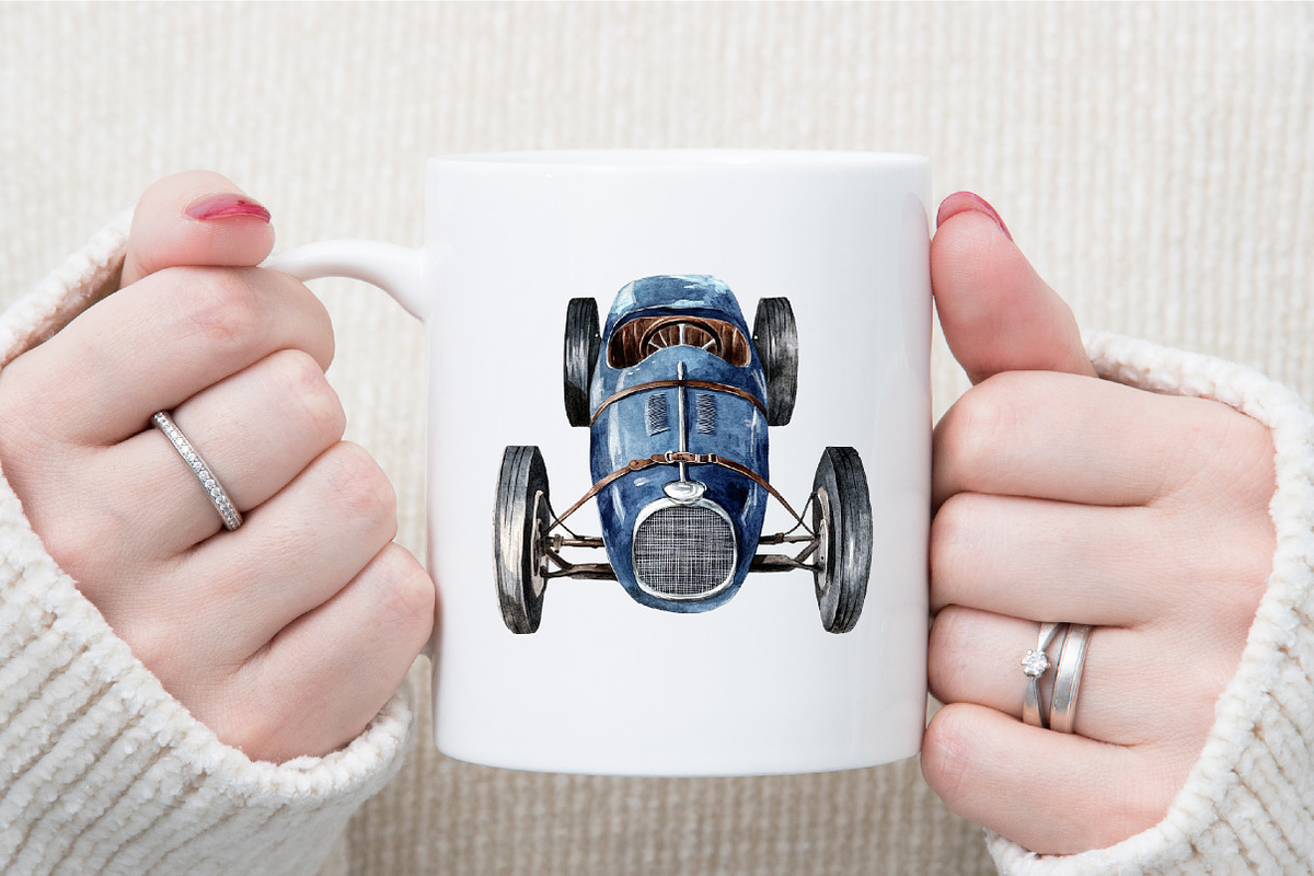 Vintage Old Race Car Clipart, an Illustration by Sublimation Artist (Photo 5 of 6)