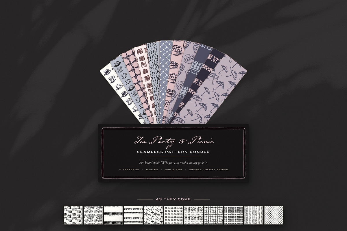 Tea Party & Picnic Seamless Patterns, a Pattern Graphic by The October Creative (Photo 12 of 12)