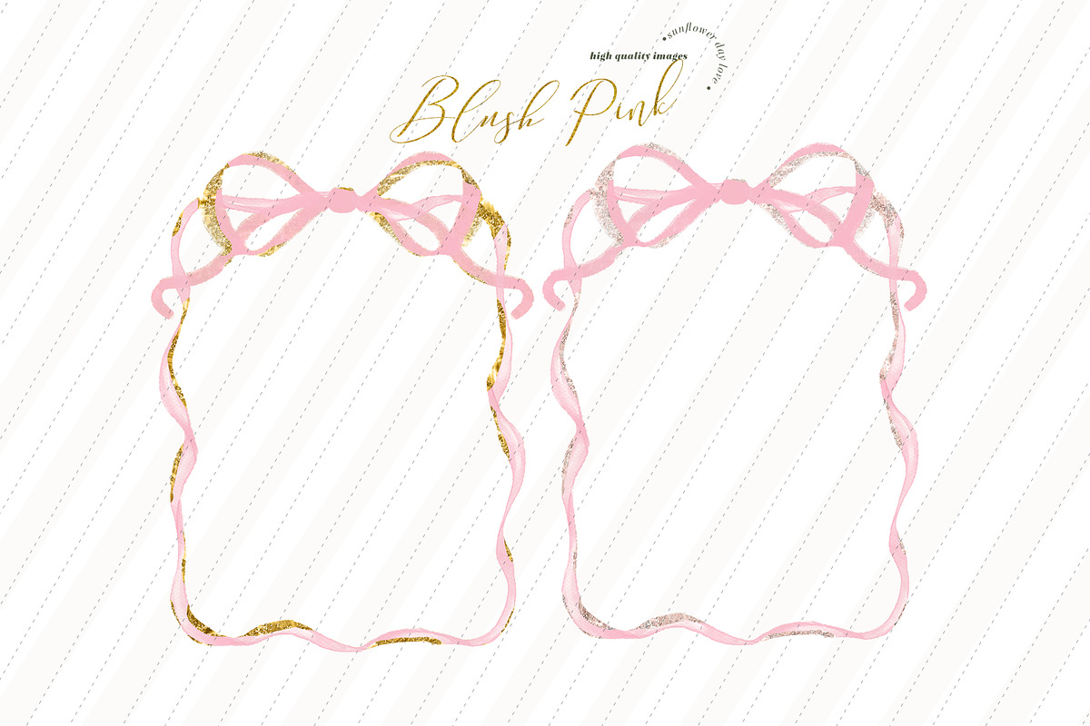 Whimsical Pink Bow Frames Clipart, an Illustration by Sunflower Day Love (Photo 3 of 3)