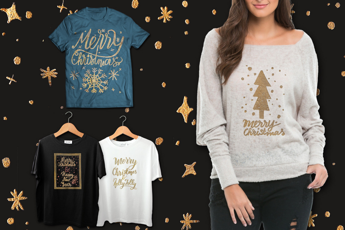 Gold Christmas., a Decorative Illustration by redstudio (Photo 9 of 10)