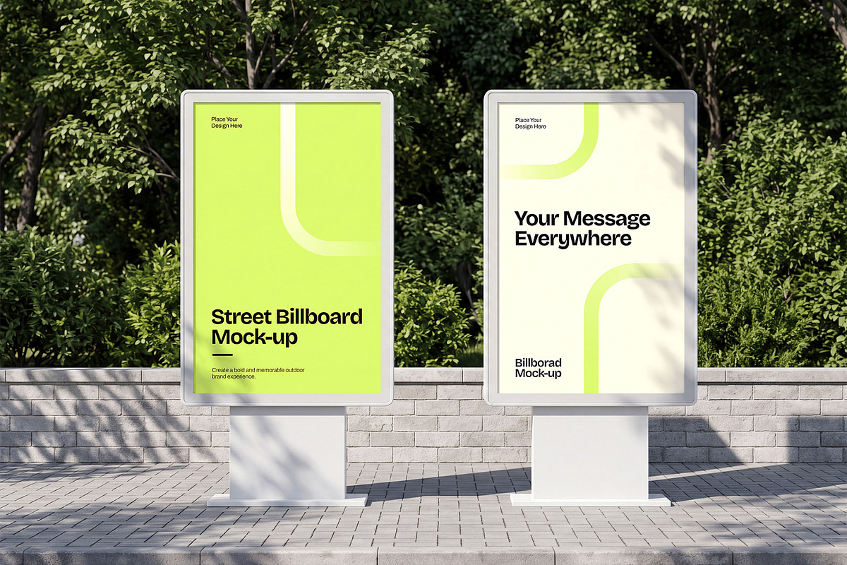 Street Billboard Mockup, an Advertising Mockup by graphypix (Photo 1 of 4)