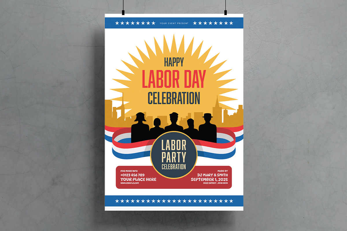 Labor Day Celebration Poster, a Flyer Template by MightyDesign (Photo 1 of 6)