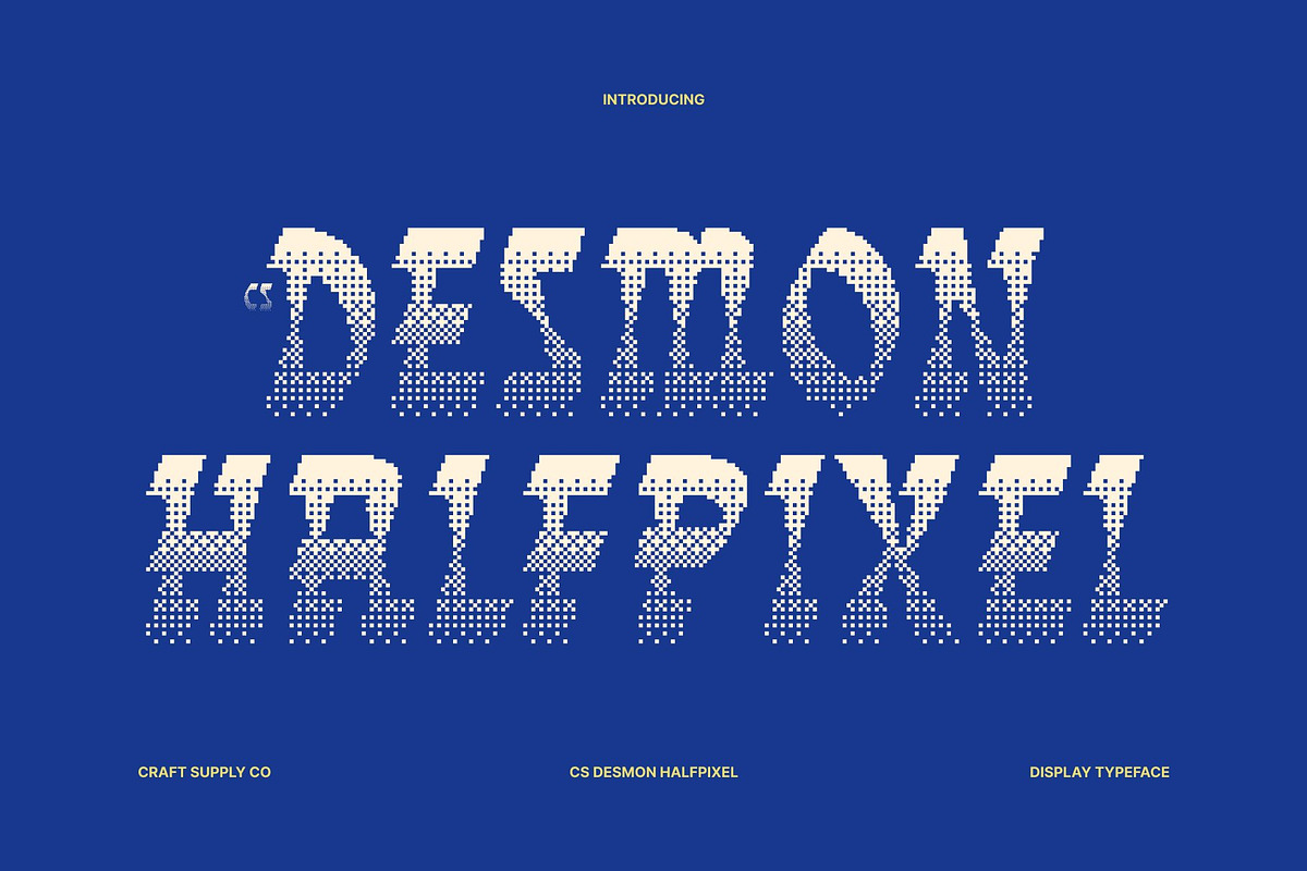 CS Desmon Halfpixel, a Serif Font by Craft Supply Co. (Photo 1 of 8)