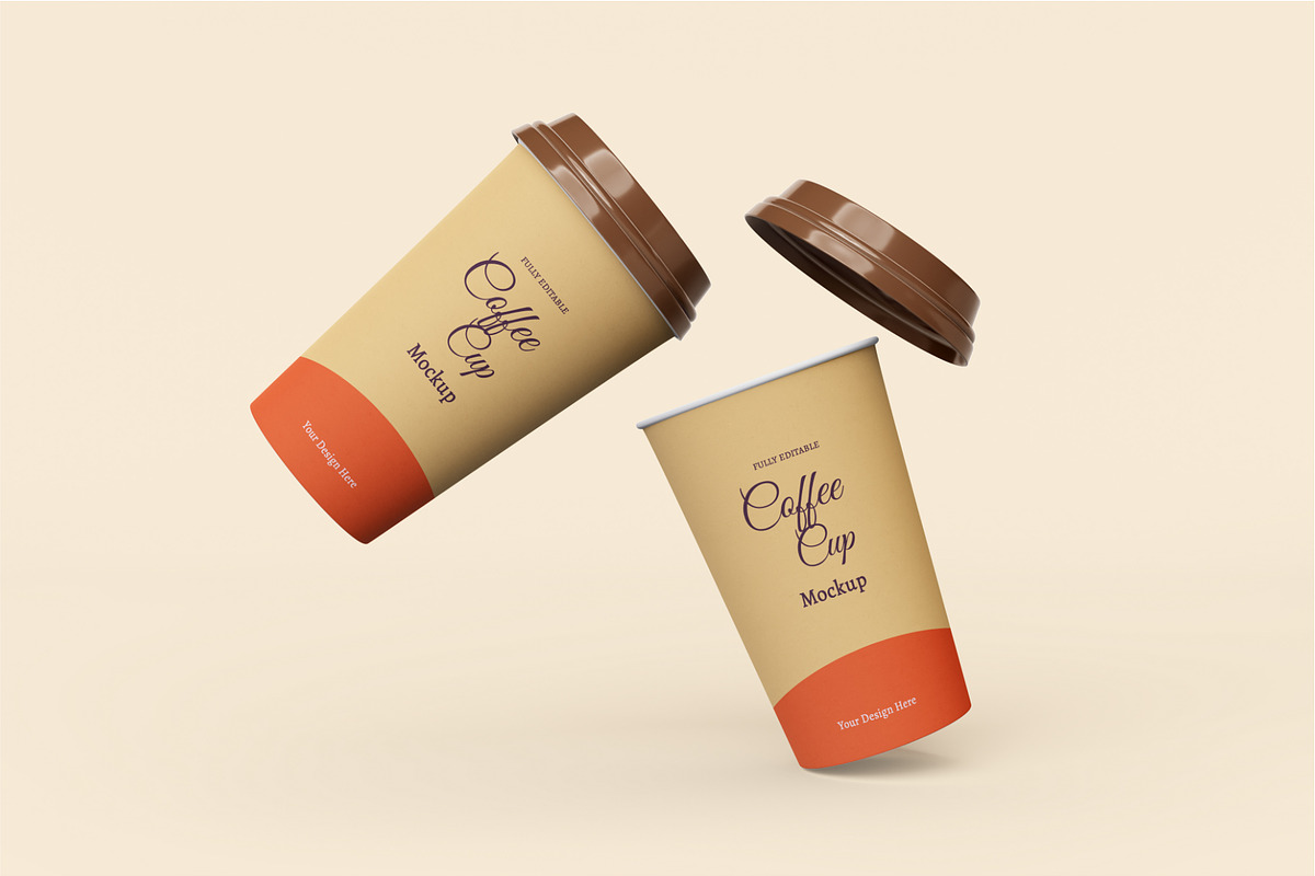Coffee bag and coffee cup mockup, a Cups & Container Mockup by Runend (Photo 20 of 22)