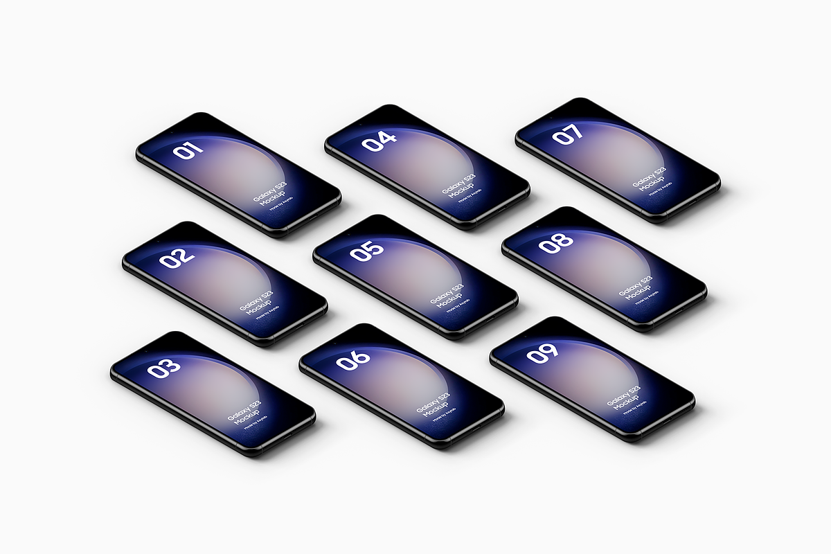 Galaxy S23 - 21 Mockups Scenes, an Android Mockup by Asylab (Photo 27 of 40)