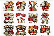 Whimsical Valentine Animal Couples C, an Illustration by Sublimation Artist (Thumbnail 3 of 6)