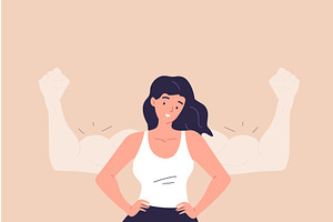 Women strength concept. Woman, a Sport Illustration by Stock-Smart-Start