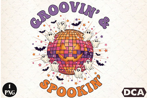 Halloween Groovy PNG Sublimation, an Illustration by DreamCafeArt