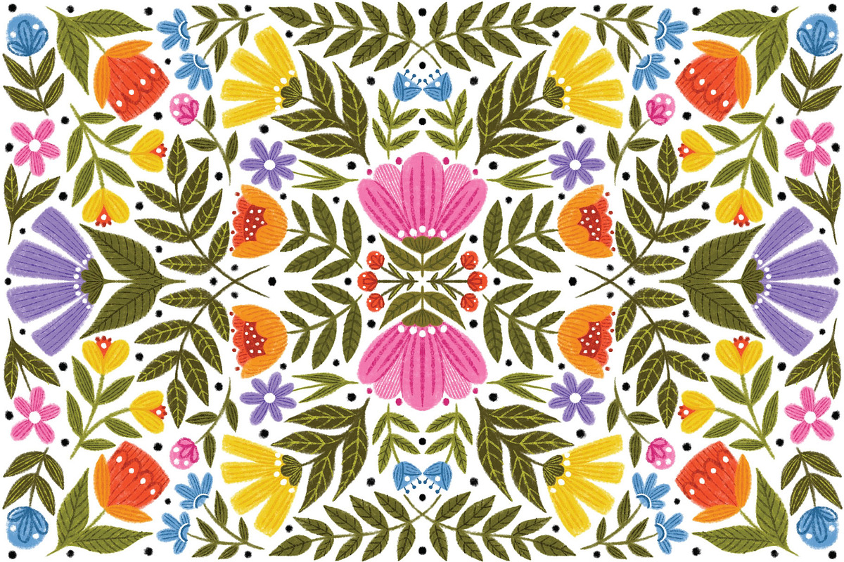 Folksy Textured Procreate Brushes preview 3