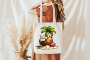 whimsical summer coconut clipart, an Illustration by Designworld (Thumbnail 7 of 8)