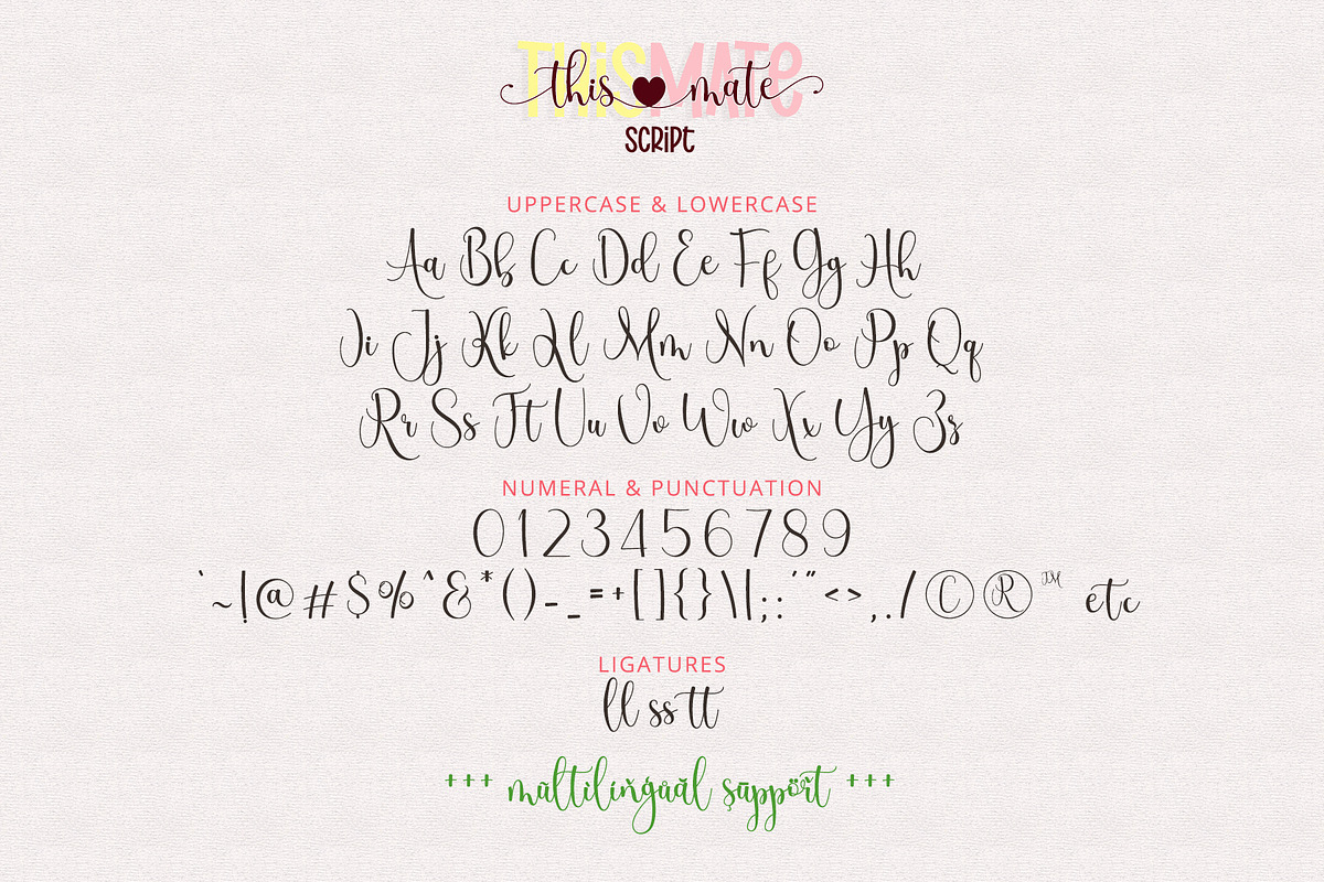This Mate - Heart Swash Font