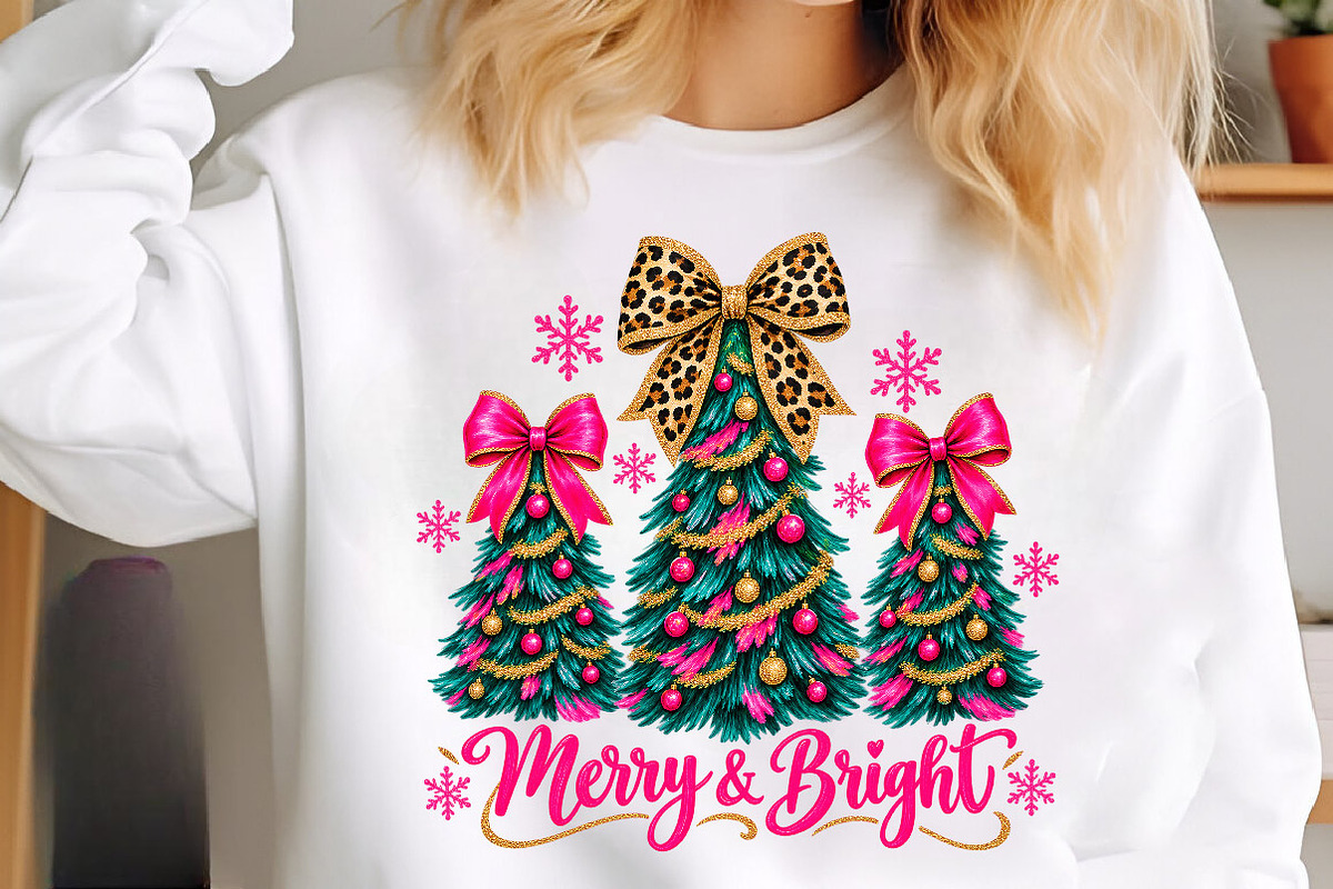 Christmas Merry & Bright Tree PNG, a Work Illustration by SinaCreation (Photo 5 of 6)