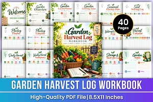 Garden Harvest Log Workbook | Plant