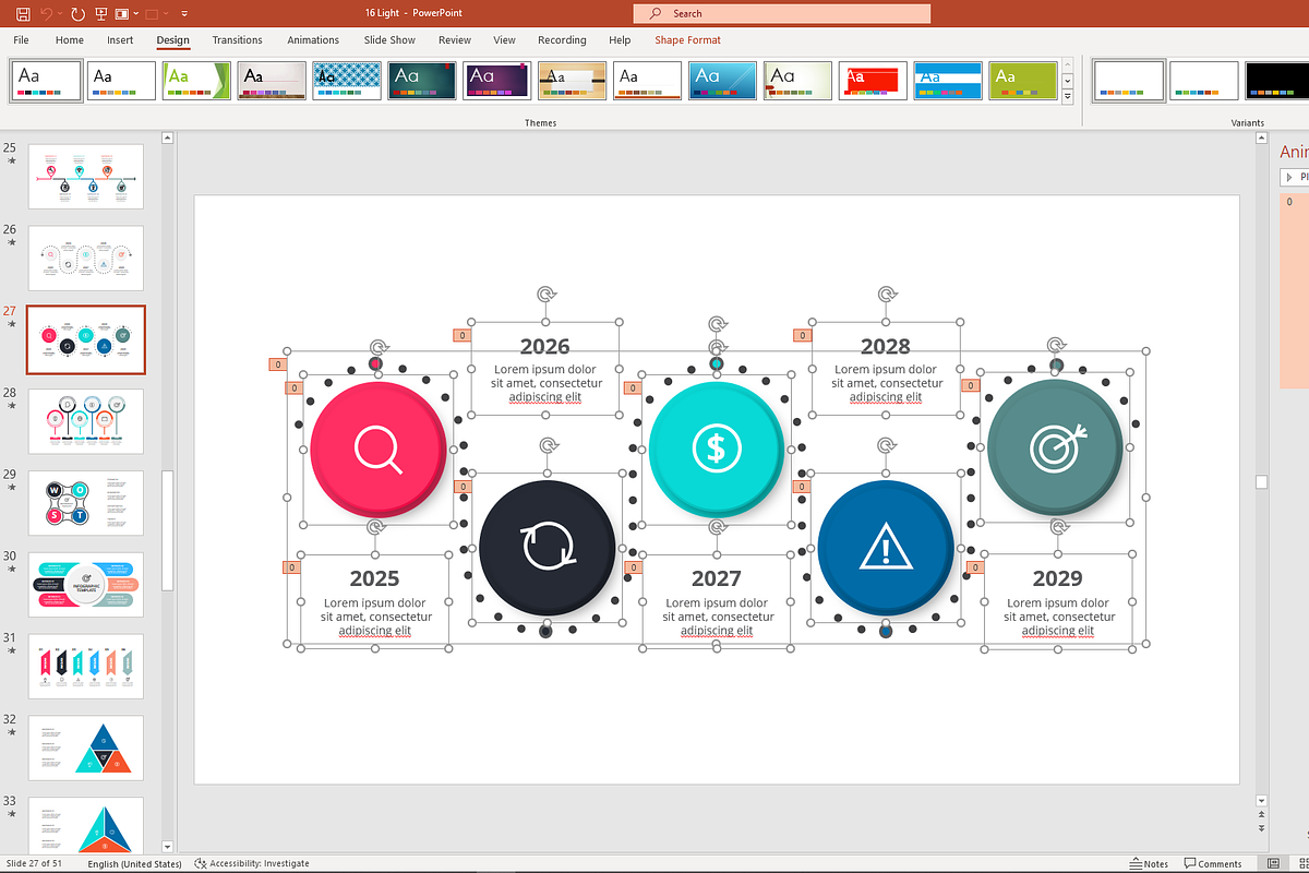 Stylish PowerPoint Template, a Presentation Template by Infographics project (Photo 4 of 13)