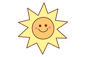 Doodle sun, an Illustration by Cmeree
