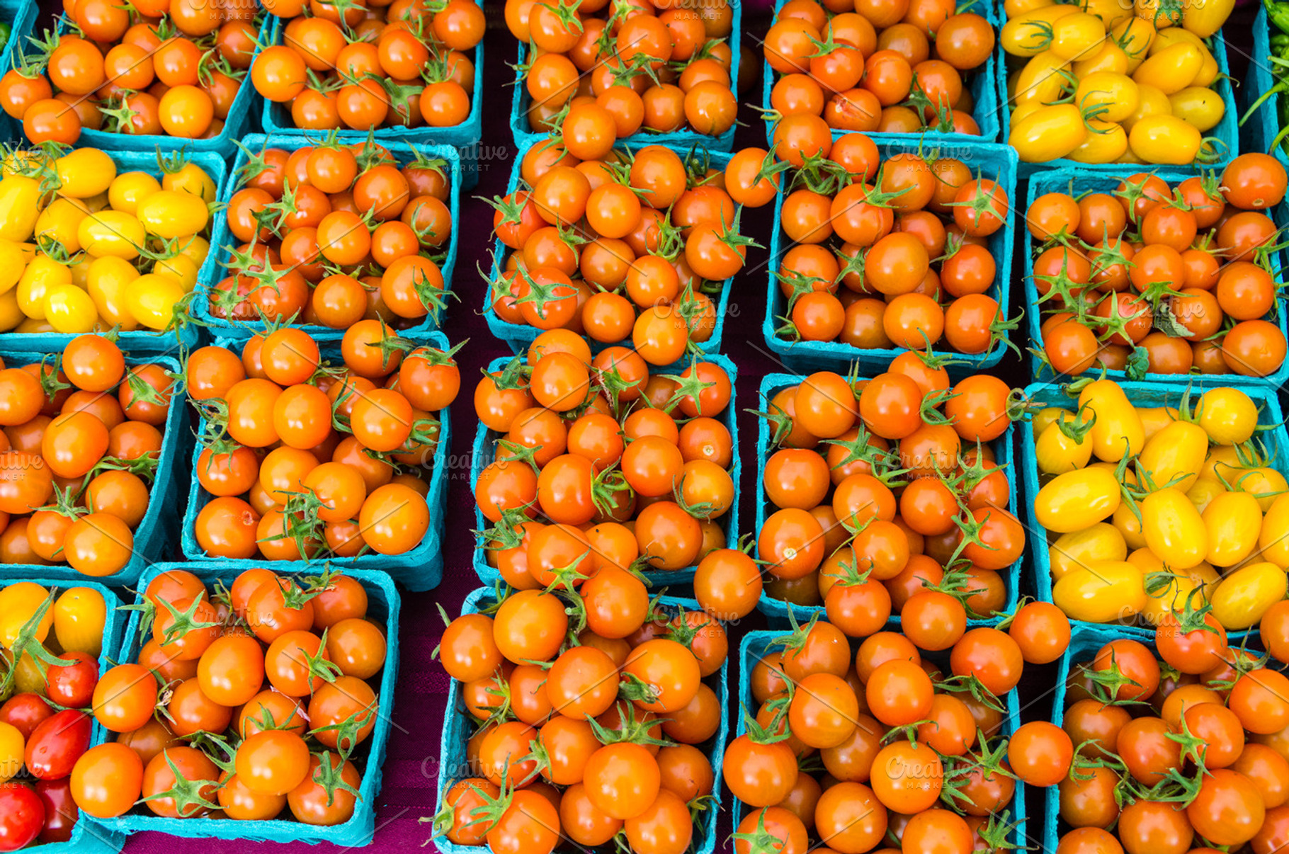 Orange Tomatoes At The Market