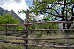 The garden in the mountains is fence, a Technology Photo by Schreibikus