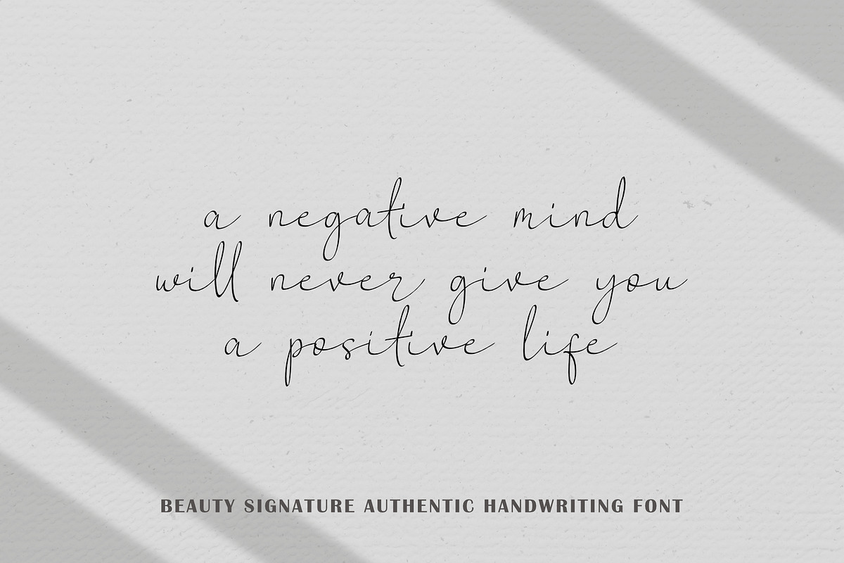 Beauty Signature Script, a Script Font by syabab studio (Photo 5 of 9)