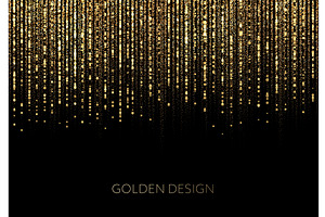 Curtain Of Golden Particles On A