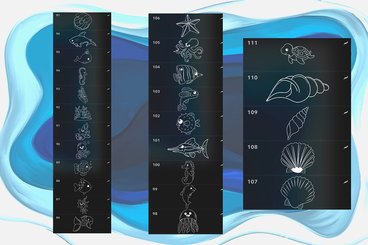 Ocean Life Digital Stamps, a Graphic by Favorites_Art (Photo 8 of 17)