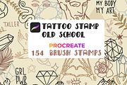 Tattoo stamp  old school   Procreate, a Brush Add-On by Graphics Resources (Thumbnail 4 of 4)