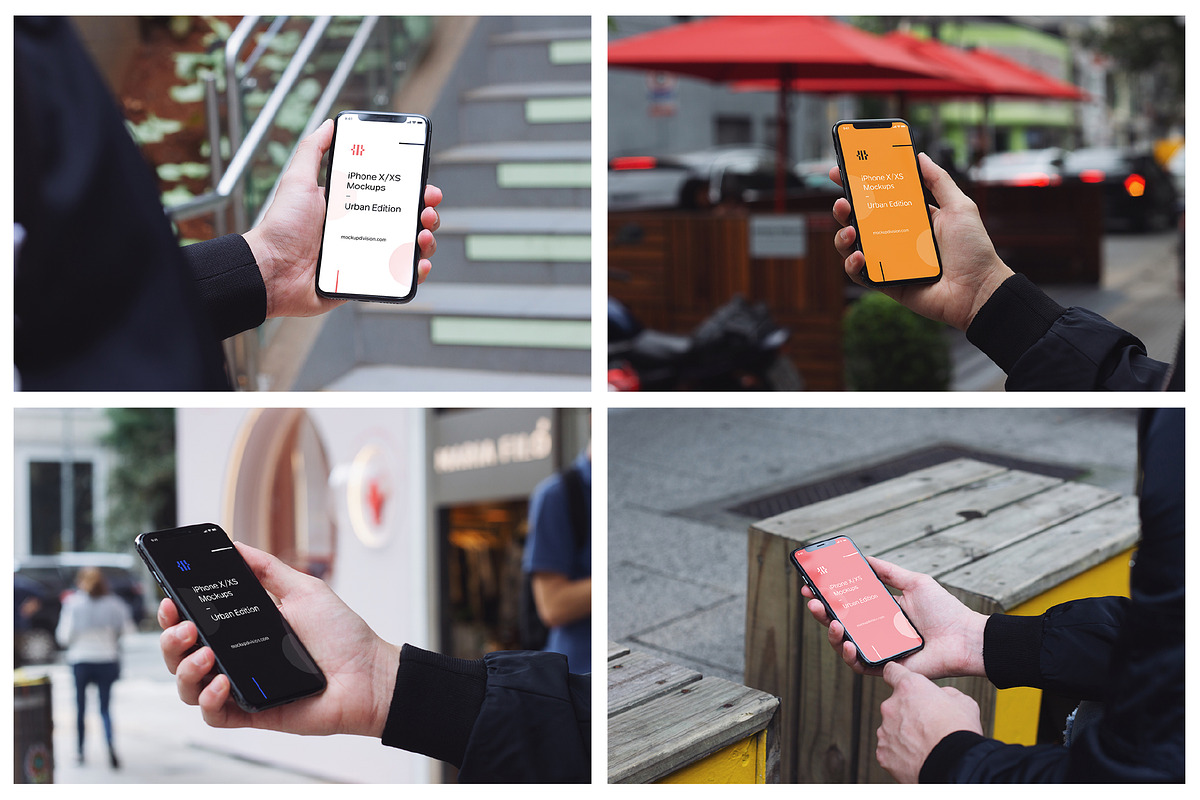 iPhone XS Mockup Bundle Urban+Office, an iPhone Mockup by Fields (Photo 4 of 5)