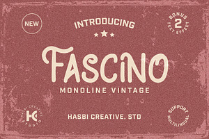 Fascino Vintage Monoline Font