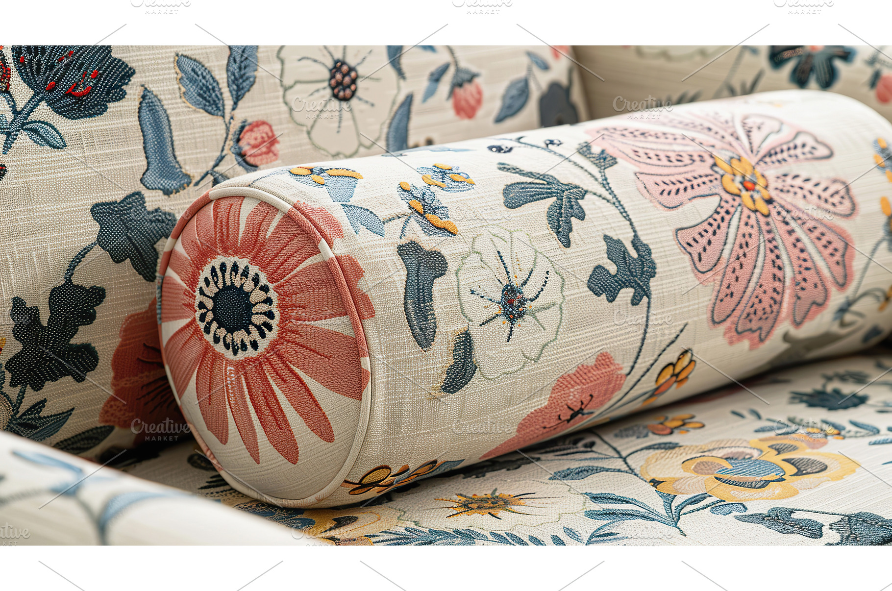 Floral Pattern Sofa with Rolled Arm, an Arts & Entertainment Photo by Lermont51
