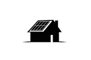 Solar Powered Home Silhouette Set, a Graphic by Designer_Momina (Thumbnail 5 of 14)