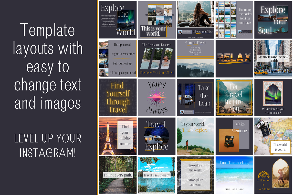 35 Canva Motivational Travel Quotes, a Social Media Template by Emerald Eyes Design (Photo 3 of 3)