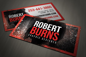 Grunge Business Card Template 03