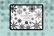 Snowflakes Procreate Stamps Bundle, a Brush Add-On by Dervik Art Store (Thumbnail 1 of 7)