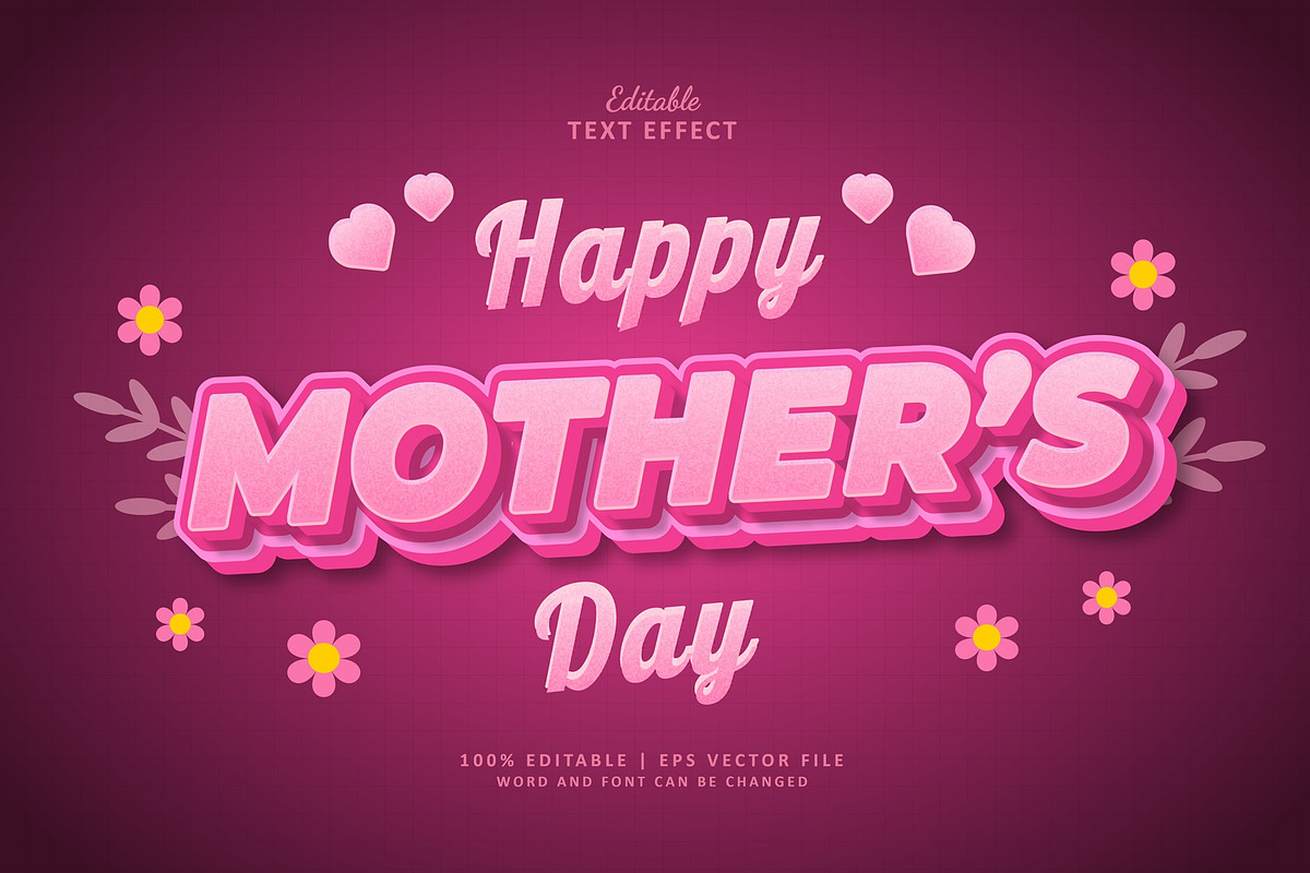 Text Effect Mother's Day, a Layer Style Add-On by Navy Graphic (Photo 1 of 2)