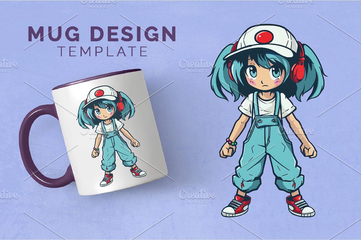 Anime Characters. Sticker., an Animal Illustration by KENO Mascots (Photo 4 of 6)