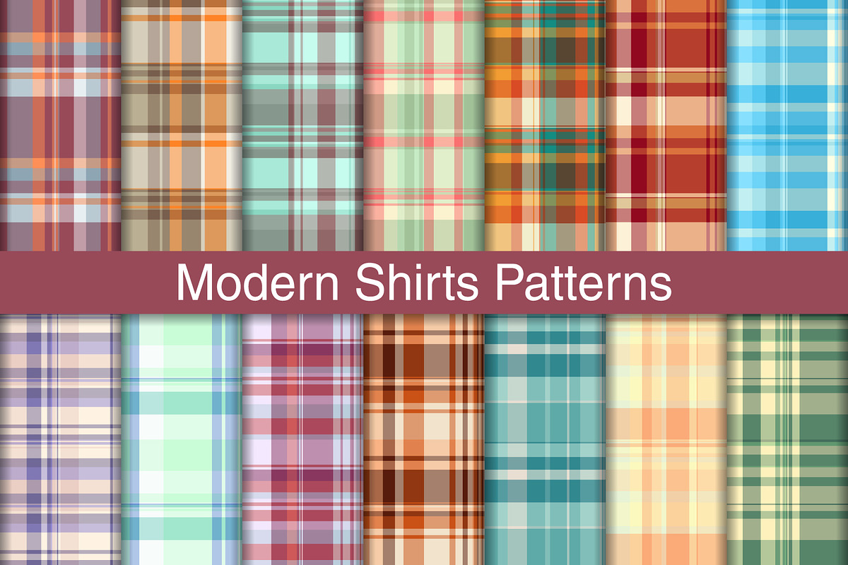 #203 Modern Shirts Patterns, a Pattern Graphic by Plaid4You (Photo 1 of 5)